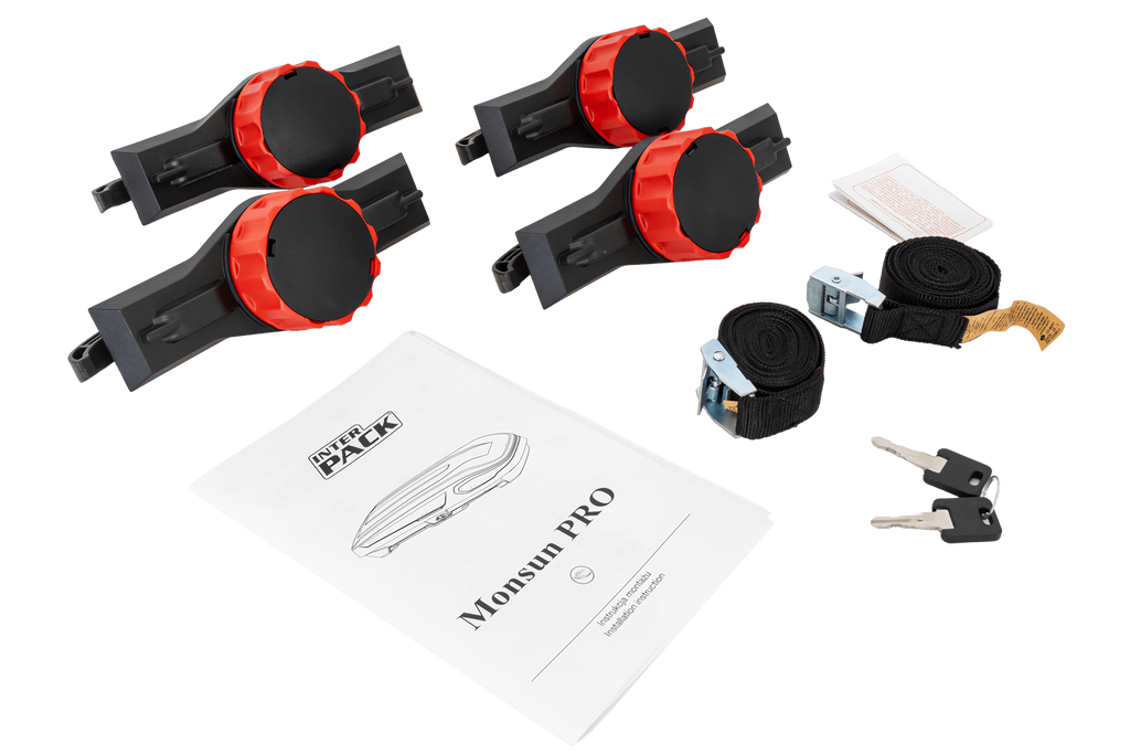 Box da tetto Inter Pack Monsun PRO L, nero metallizzato