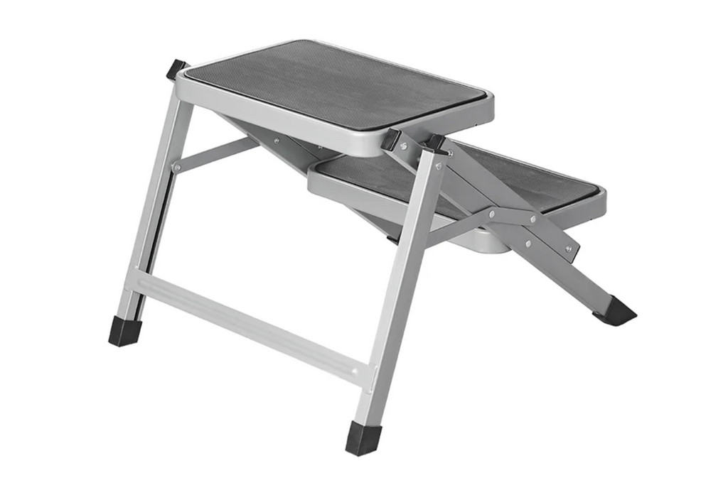 ProPlus 360823V01 Scaletta pieghevole da campeggio a due gradini, portata massima 150 kg