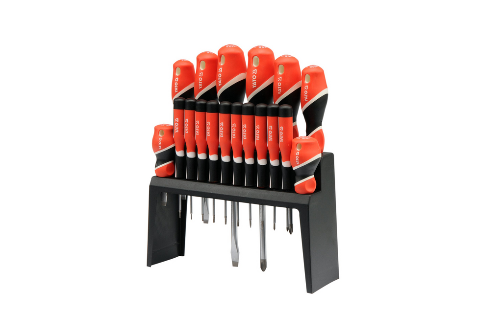 Set di cacciaviti YATO YT-25982 da 18 pezzi con supporto