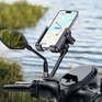 Supporto universale per telefono da bici/moto serie GoTrip di BASEUS, da fissare allo specchietto retrovisore.