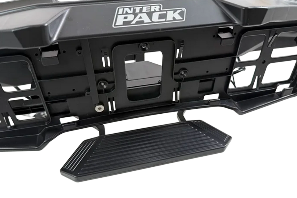 Inter Pack Velox 3 LED - portabici pieghevole da gancio di traino per 3 biciclette con luci a LED