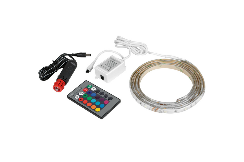 Striscia LED RGB con nastro autoadesivo LAMPADA 12/24V 200 cm