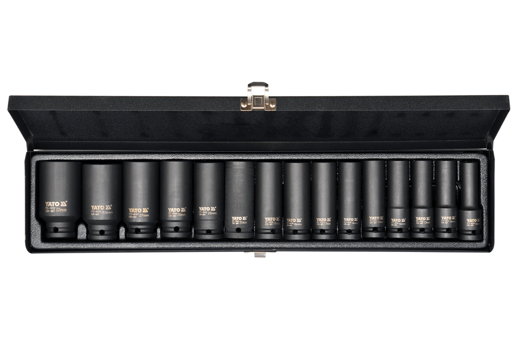 Set di 15 bussole lunghe a impatto YATO YT-1055 da 1/2".