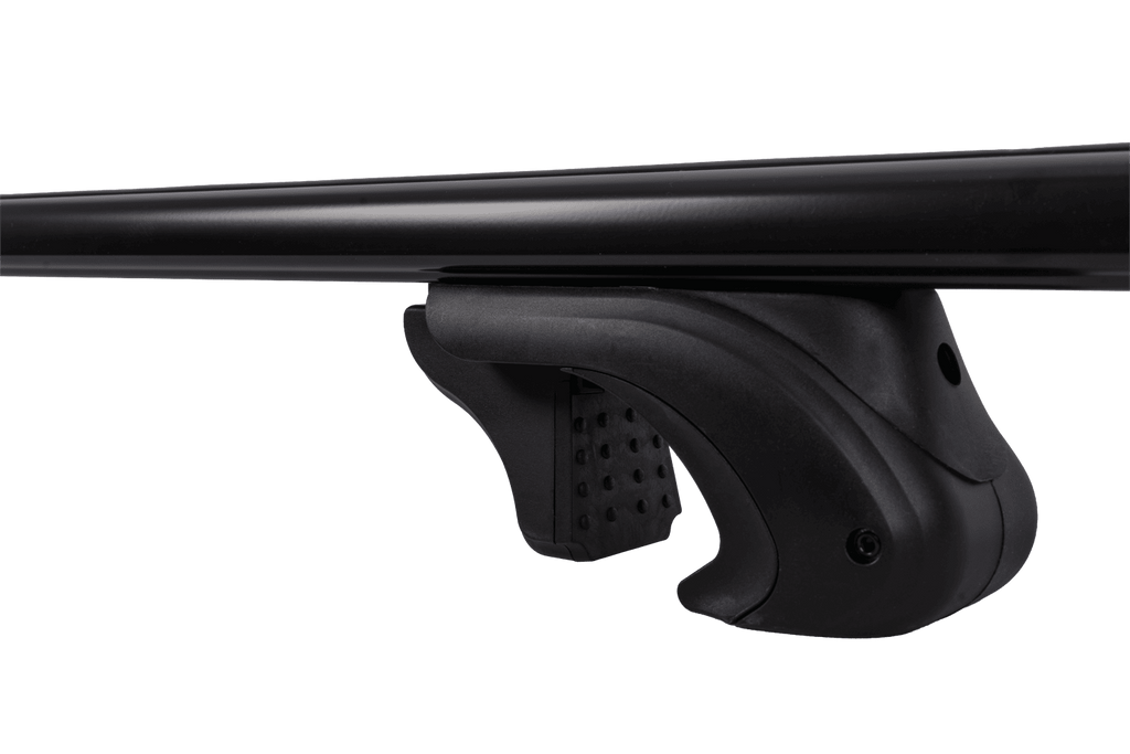 Portapacchi da tetto Eco Alubase 135 - portapacchi universale in alluminio per barre longitudinali (nero)