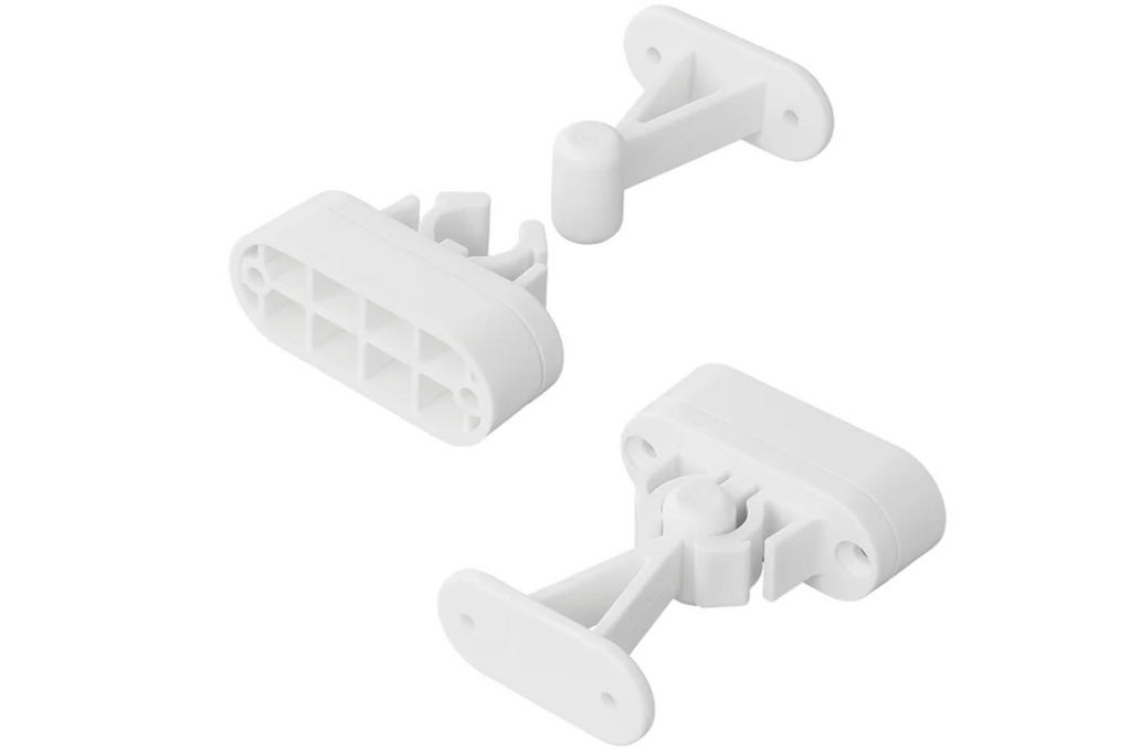 Chiusura per porta di roulotte, camper ProPlus 362622V02 bianca con maniglia a molla per tenere la porta