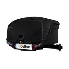 Towbox Camper Alpha LED nero (corto) - box portabagagli da gancio di traino