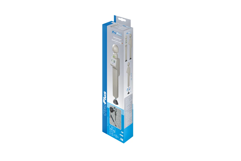 Bilancia digitale per la misurazione del carico sul timone di una roulotte ProPlus 360848V01, misuratore di forza di pressione, portata 150 kg.