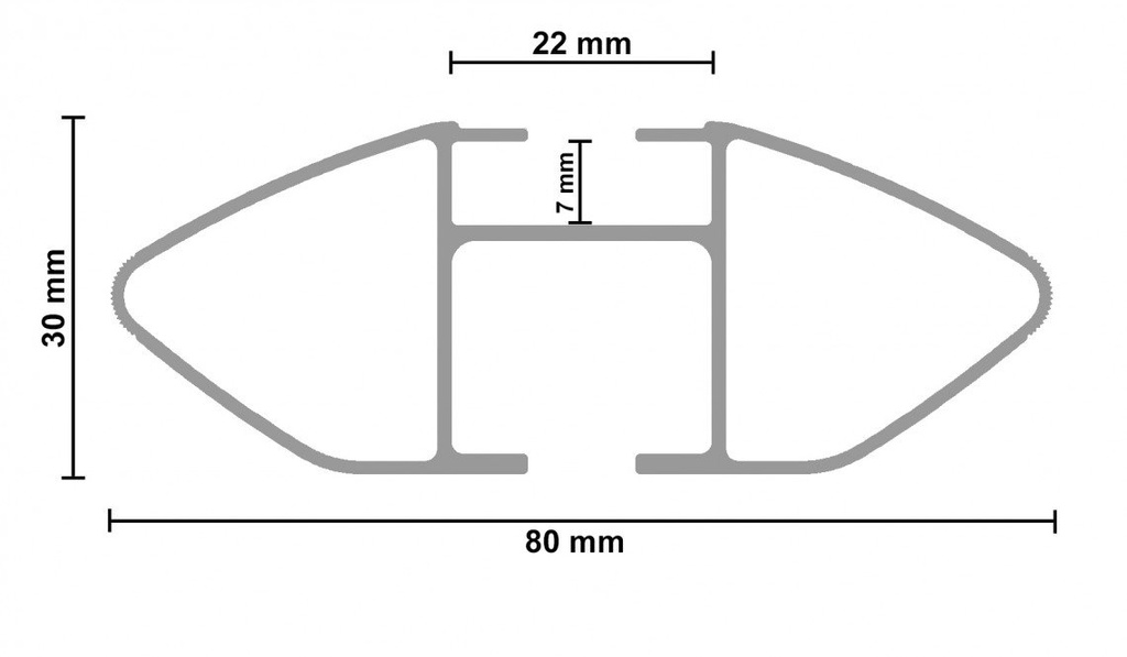 Portapacchi da tetto in alluminio G3 Pacific Aero 64.230-68.097
