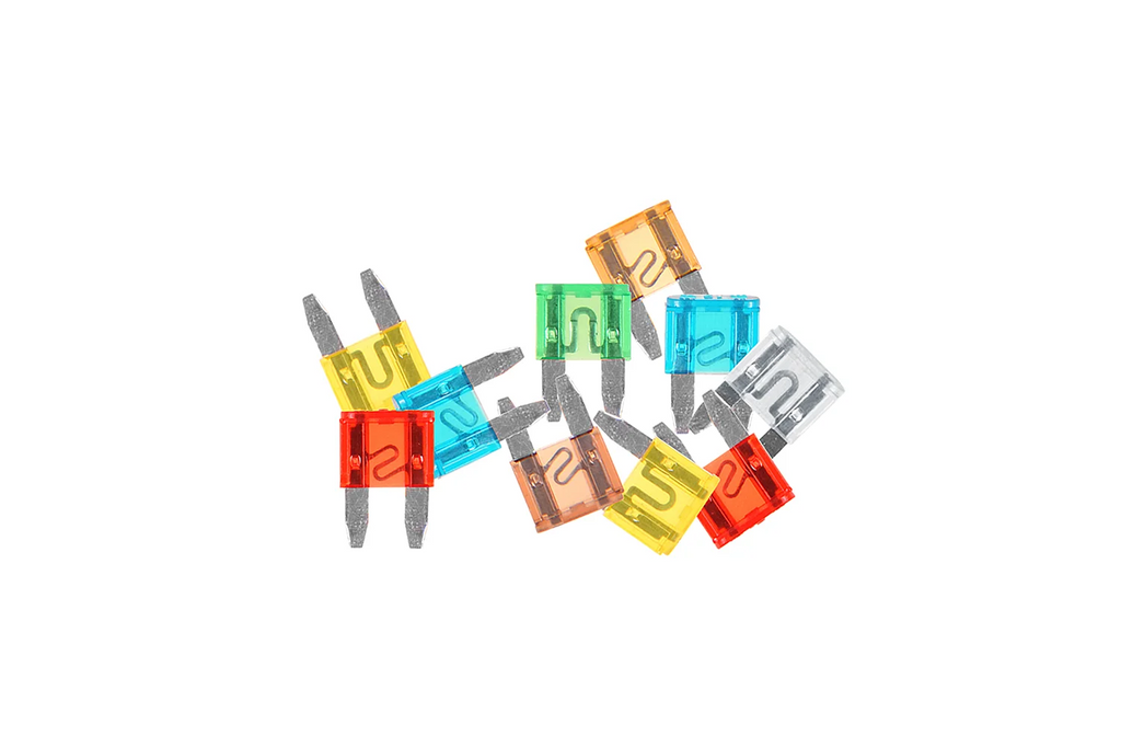 Set di 10 mini fusibili a lama ProPlus 490371S, misti 12V/24V.