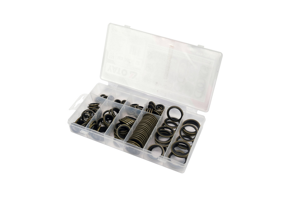 Set di rondelle in metallo-gomma YATO YT-068582, miste misure, 150 pezzi