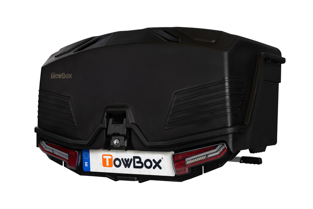 Towbox Alpha urban nero - box portabagagli da gancio di traino