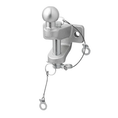 ProPlus 341216V01 gancio di traino a doppia funzione con sfera, 50 mm, portata 3500 kg