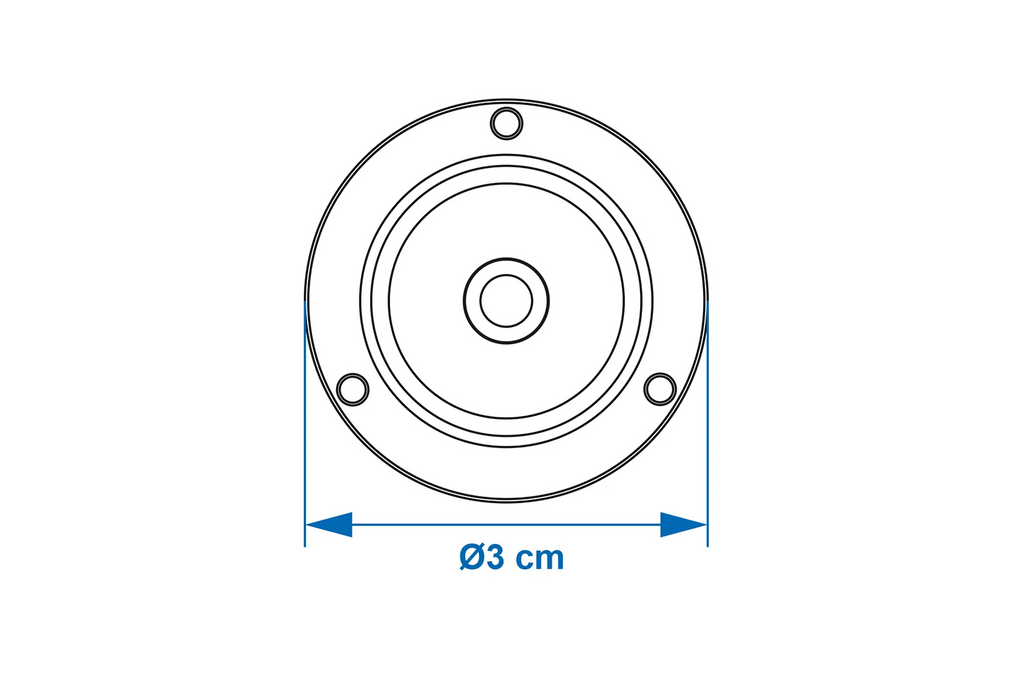 Livella a bolla rotonda ProPlus 341217, diametro 3 cm