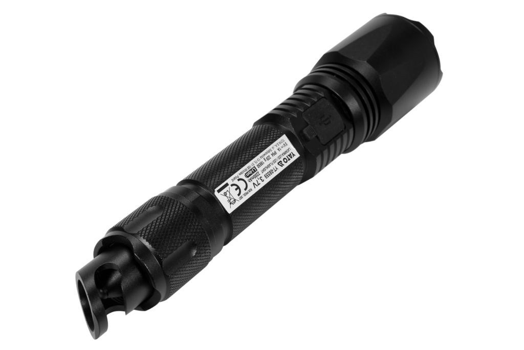 Torcia multifunzione a LED YATO YT-08559 da 900 lm, power bank, apribottiglie, martello di emergenza