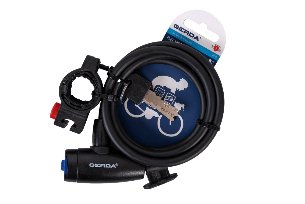 Lucchetto a spirale per bicicletta GERDA 36501, lungo 150 cm.