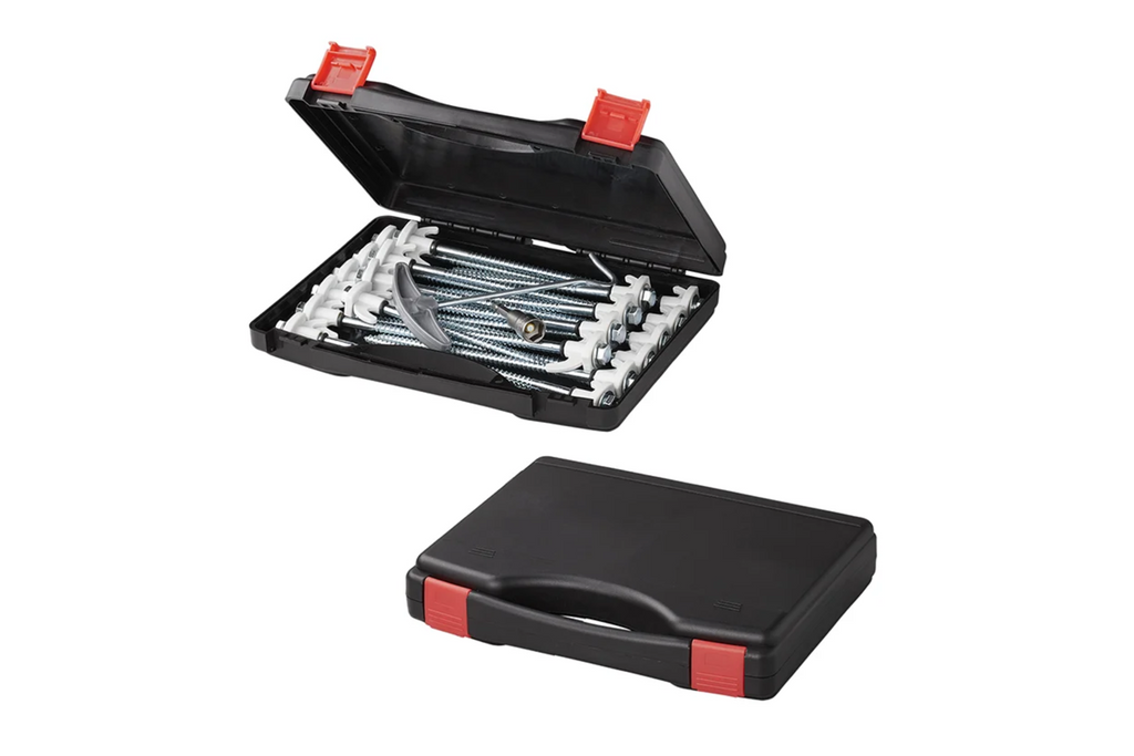 Set di picchetti a vite per tenda ProPlus 365014, picchetti in metallo con gancio 20x20 cm