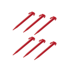 Set di sei picchetti per tenda ProPlus 364824, picchetti in plastica per fissare i tiranti, 19 cm