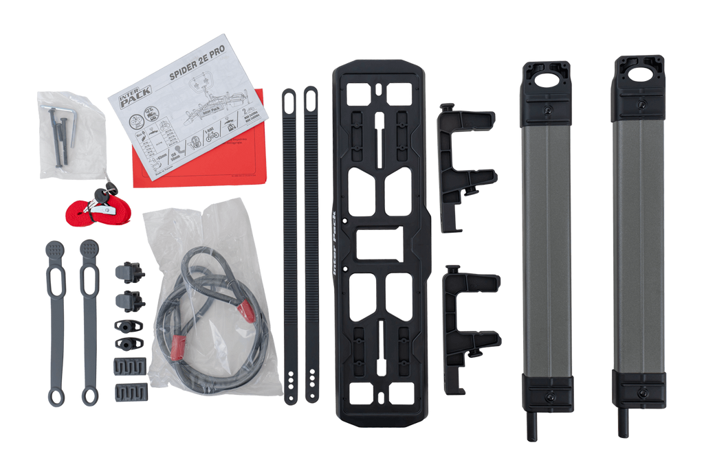 Inter Pack Spider 2E PRO - portabici da gancio di traino per 2 biciclette elettriche