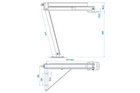 ProPlus 361510 supporto angolare estensibile lato anteriore destro/posteriore sinistro del rimorchio 600 kg 460 mm