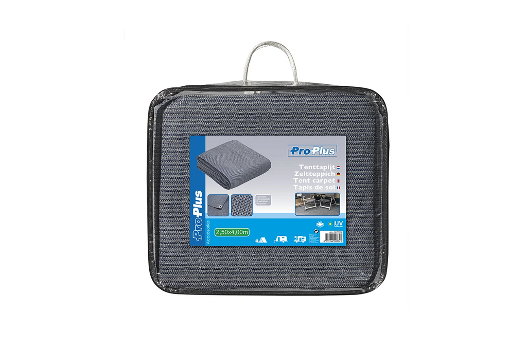 Tappetino ProPlus 361770V02 grigio per camper/tenda/veranda, 2,5x4 m