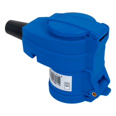 Spina angolata MANTES 2P+E CEE con presa aggiuntiva 16A 230V