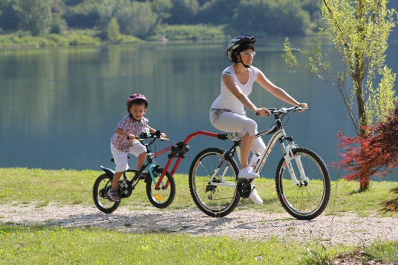 Trail Angel - barra di traino per bicicletta da bambino - rossa
