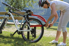 Trail Angel - barra di traino per bicicletta da bambino - rossa