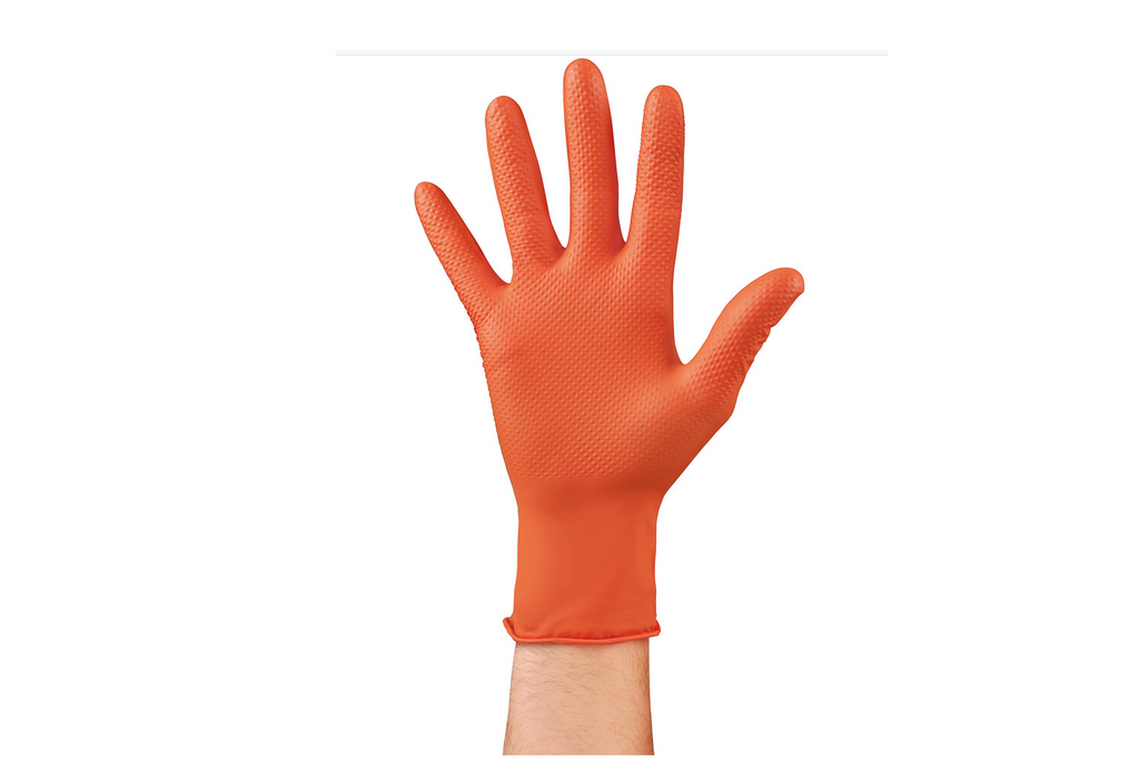 Guanti da officina LAMPA X-Strong XL in nitrile, confezione da 50 pezzi.