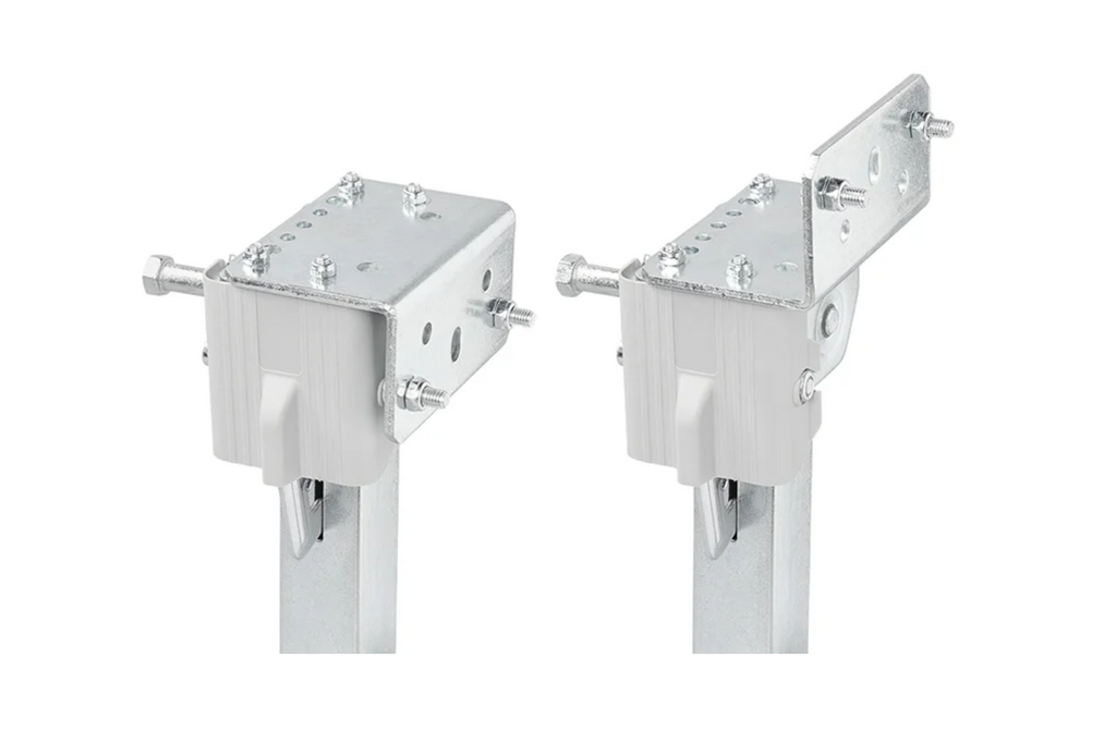 Set di due supporti estensibili con manovella e attacco ProPlus 361500 per rimorchio pianale da 1000 kg, 290-460 mm.
