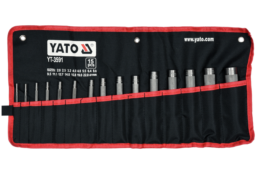 Punzonatrici per cuoio YATO YT-3591, 2-22 mm, 15 pezzi.