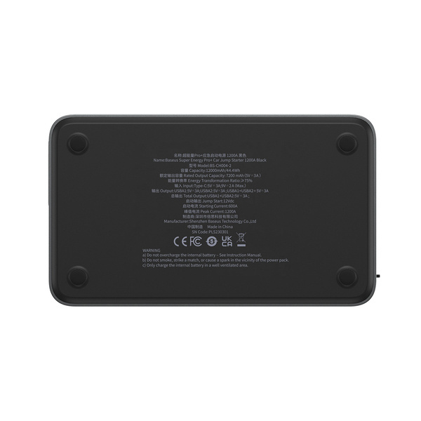 Avviatore di emergenza Power Bank BASEUS Super Energy Pro+ 12V 12000mAh 1200A + caricatore USB