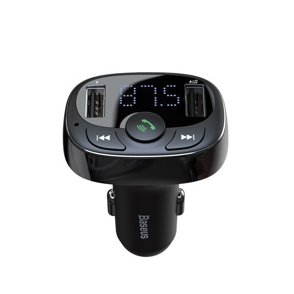 Trasmettitore FM BASEUS tipo T, Bluetooth 4.2, MP3 + caricabatterie da auto, 2 porte USB 3.4A
