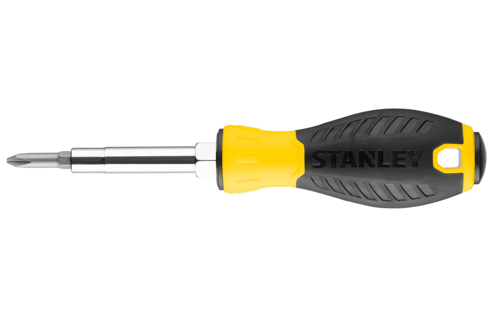Cacciavite STANLEY a 6 vie con 3 inserti / 6 punte