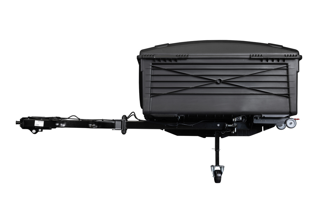 Towbox Camper Alpha LED nero (corto) - box portabagagli da gancio di traino