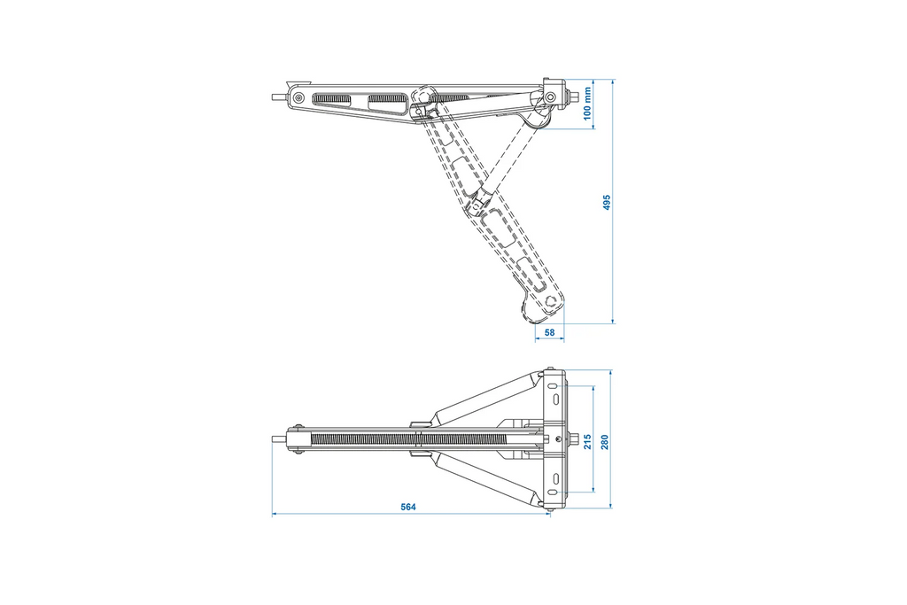 ProPlus 361504 stabilizzatore angolare estensibile per rimorchio da 750 kg, 495 mm