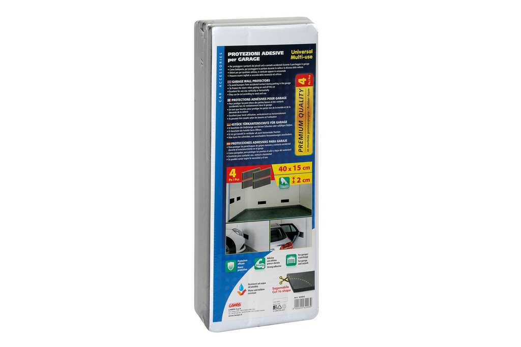 Set di quattro pannelli protettivi da parete per il garage LAMPA Premium, 40x15 cm.