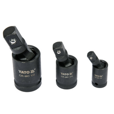 Set di snodi a impatto YATO YT-10643 da 1/4", 3/8", 1/2" (3 pezzi).