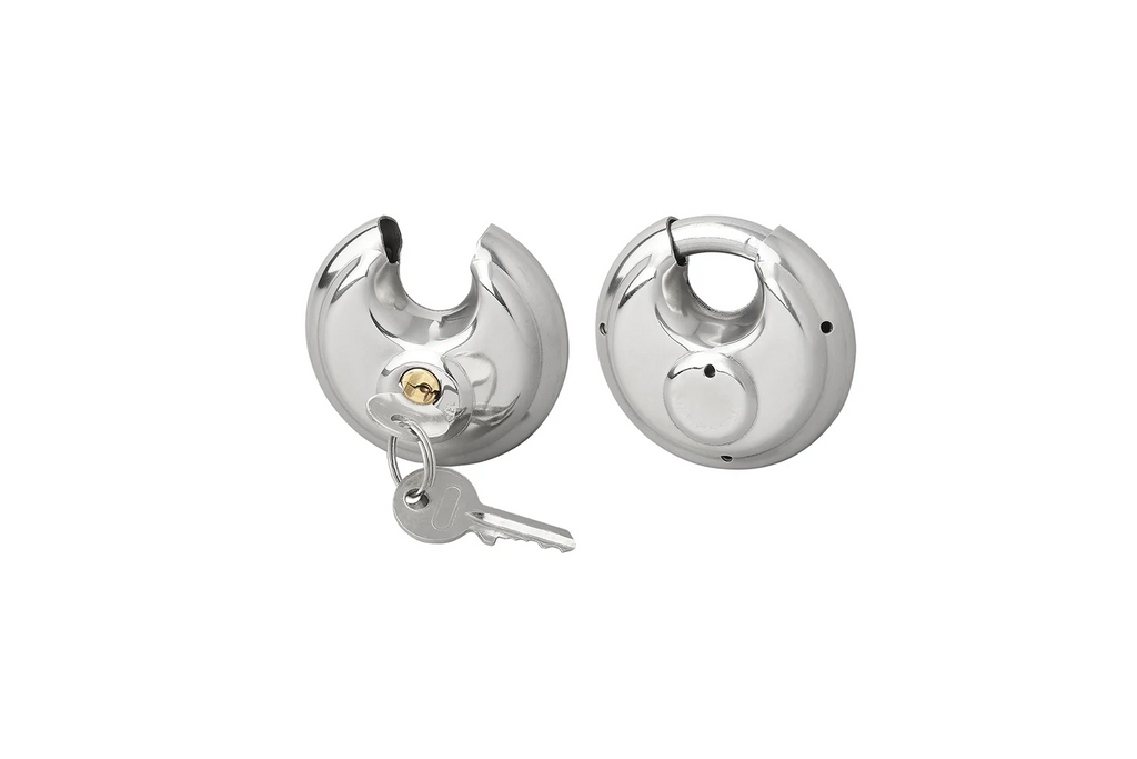 Set di due lucchetti rotondi ProPlus 341319S, con disco, 70 mm