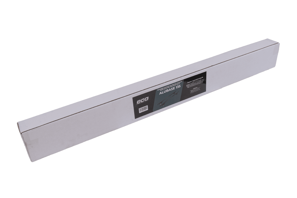 Portapacchi da tetto Eco Alubase 135 - portapacchi universale in alluminio per barre longitudinali (nero)