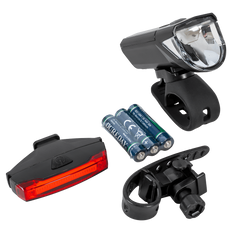 Set di luci per bicicletta a batteria PROFEX 92618 Super Vision (anteriore e posteriore)