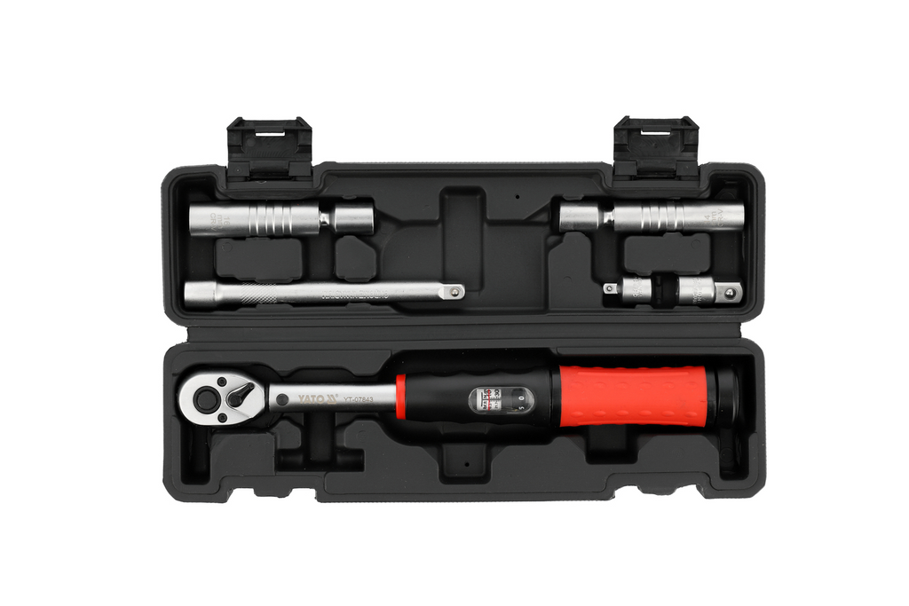 Set di chiavi dinamometriche YATO da 3/8" 10–60Nm, composto da 6 pezzi, per la sostituzione delle candele.