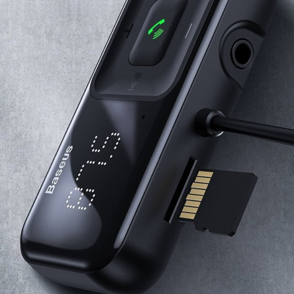 Trasmettitore FM BASEUS T tipo S-16 bluetooth 5.0 MP3 + caricabatterie da auto 2x USB