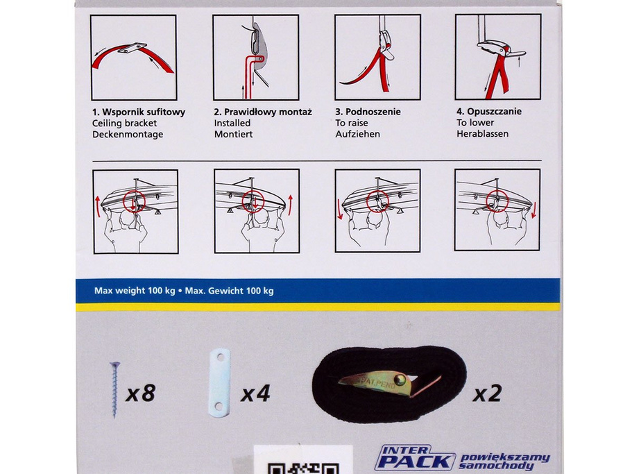 Supporto a soffitto per box da tetto Inter Pack