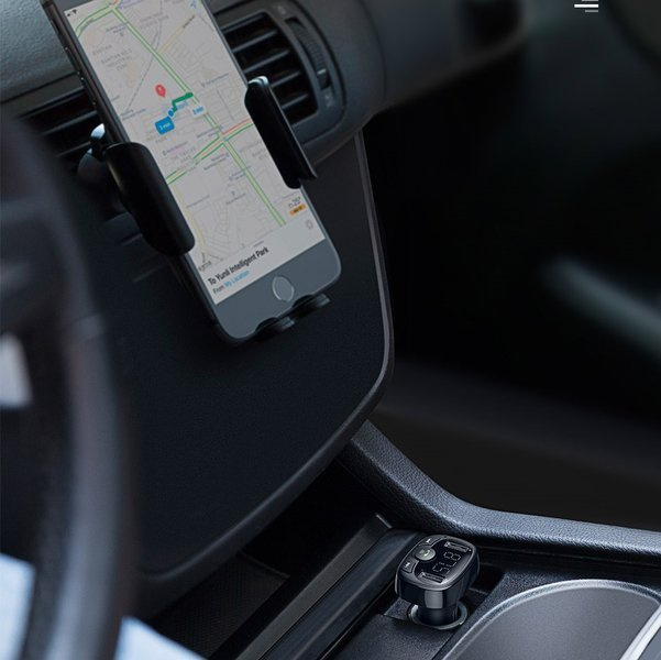 Trasmettitore FM BASEUS tipo T, Bluetooth 4.2, MP3 + caricabatterie da auto, 2 porte USB 3.4A