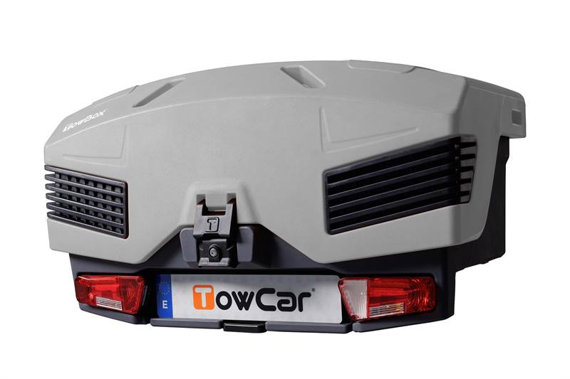 Towbox EVO grigio classico - box portabagagli da montare sul gancio di traino