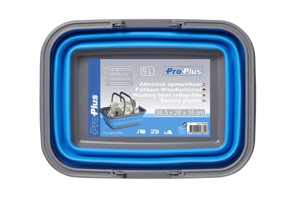 Ciotola da viaggio pieghevole ProPlus 370303 in silicone, capacità 9 litri.
