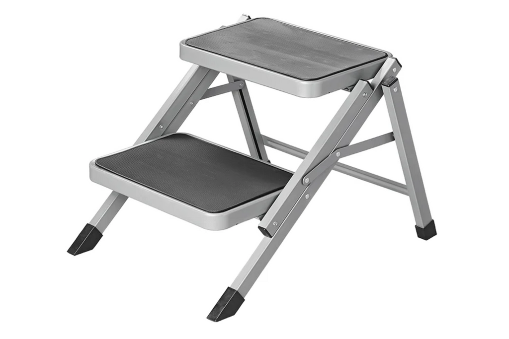 ProPlus 360823V01 Scaletta pieghevole da campeggio a due gradini, portata massima 150 kg