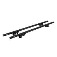 Portapacchi da tetto Eco Alubase 135 - portapacchi universale in alluminio per barre longitudinali (nero)