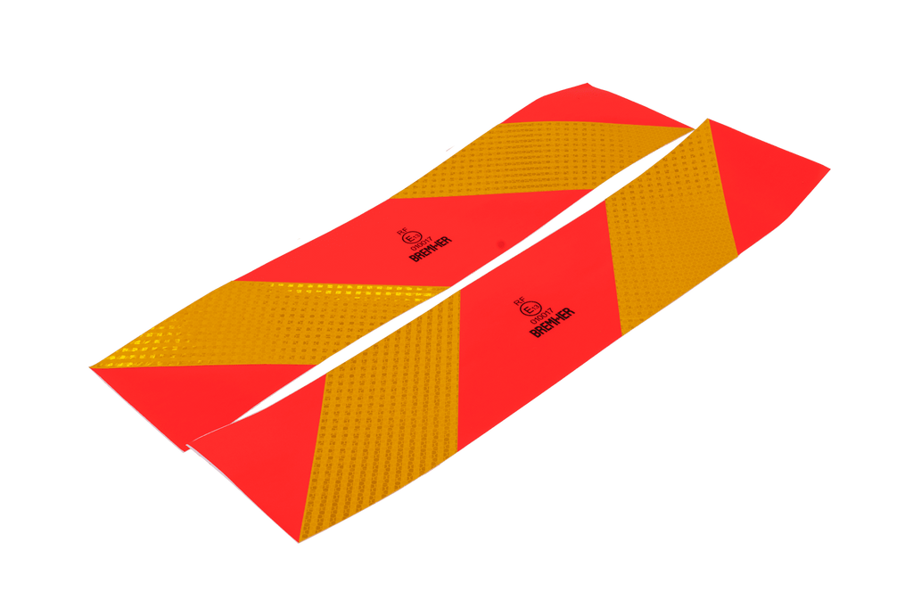 Adesivi, adesivi riflettenti, HERMON corto, targhe di segnalazione per veicoli pesanti, 565x132mm, sinistra+destra