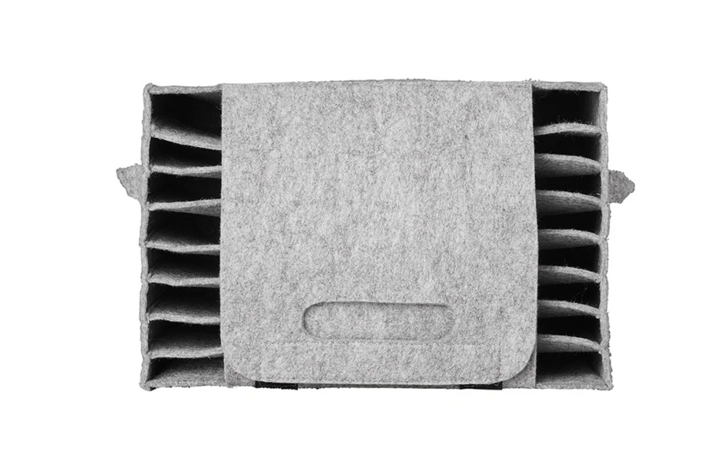 ProPlus 761475V01 organizer per piatti da campeggio, in feltro, per 10 piatti